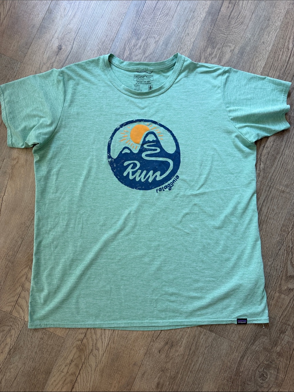 Patagonia Womens Run Graphic T-Shirt - Seafoam Green